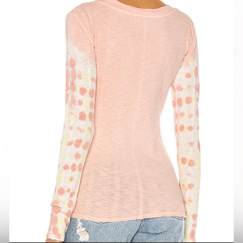 Free People Big Sur Ribbed Tie Dye Long Sleeve Top - Picture 3 of 13